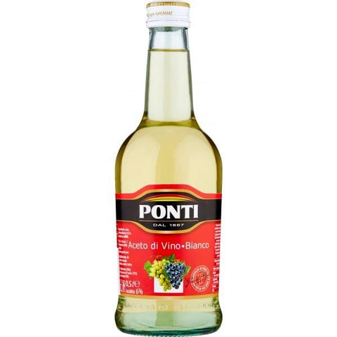 Ponti Aceto di Vino Bianco White Wine Vinegar (500ml) - Italian Gourmet UK