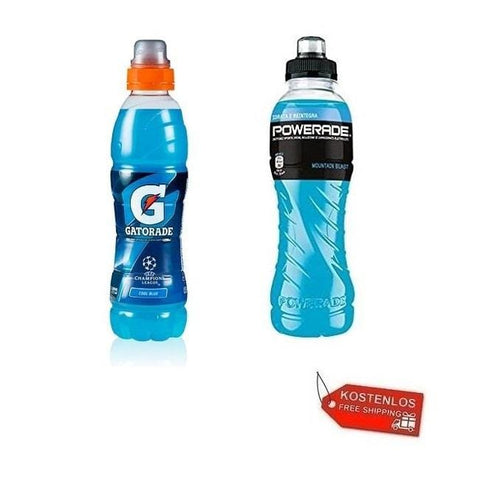 Test pack Gatorade Powerade Cool Blue Energy Drink Raspberry 24x50cl - Italian Gourmet UK