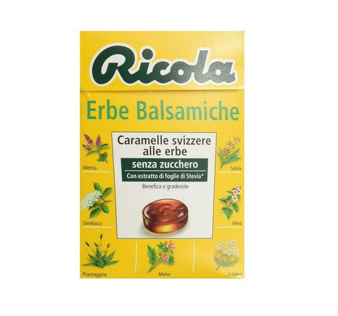 Ricola Erbe balsamiche refreshing balsamic herbs candies box 50g - Italian Gourmet UK