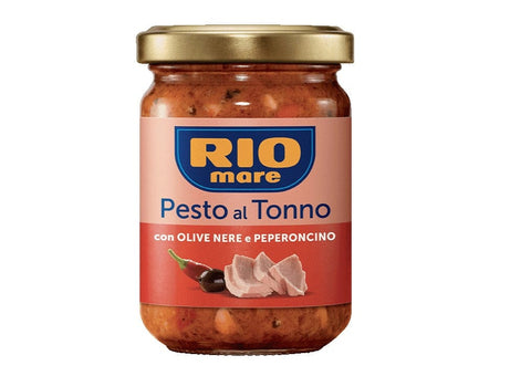 Rio Mare Cooking sauces & pesto 1x130g Rio Mare Pesto al Tonno con Olive nere e Peperoncino Tuna Pesto with Black Olives and Chilli (130g) 8004030506114