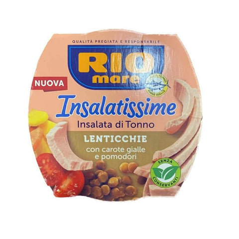 Rio Mare Insalatissime Lenticchie Tuna Lentils and vegetables salad 160g - Italian Gourmet UK