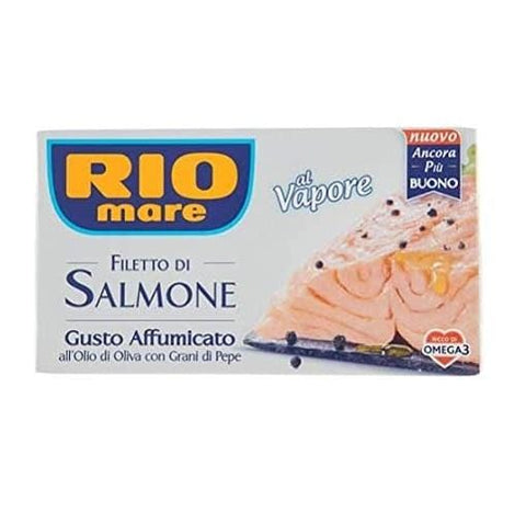 Rio Mare Salmone Affumicato Salmon fillet with peppercorns 125g - Italian Gourmet UK
