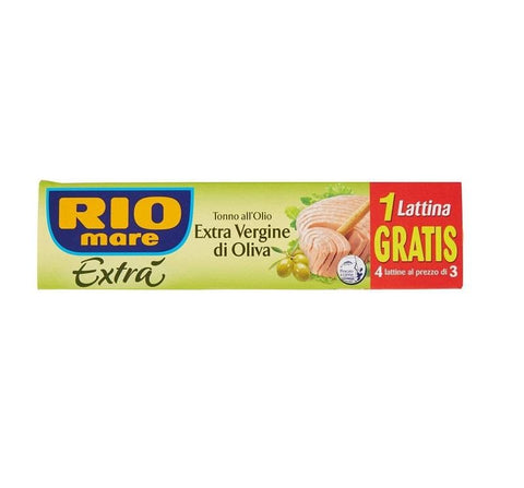 Rio Mare Extrà Tonno canned Tuna in Extra Virgin Olive Oil 4x80g - Italian Gourmet UK