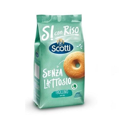 Riso Scotti Frollino con Riso biscuits with rice lactose free 350g - Italian Gourmet UK