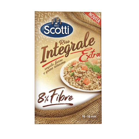 Riso Scotti Integrale 8% Dietary Fiber Whole Grain Rice 500g - Italian Gourmet UK