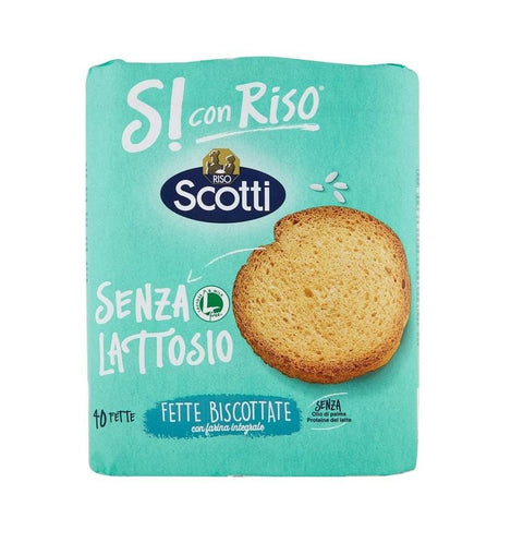 Riso Scotti Fette Biscottate Lactose Free Rusks mega pack 6x300g - Italian Gourmet UK