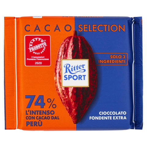 Ritter Sport Chocolate snack 1x100gr Ritter Sport COCOA SELECTION 74% 100g 4000417933003