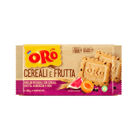 Saiwa Oro Cereali e Frutta Whole Grain Biscuits with Grains and Fruit 300g - Italian Gourmet UK