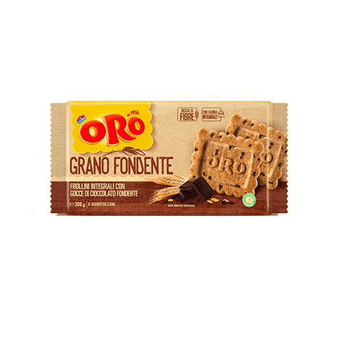 Saiwa Oro Grano Fondente Wholemeal Biscuits with Dark Chocolate Drops 300g - Italian Gourmet UK
