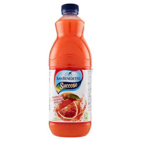 San Benedetto Succoso Arancia Orange and blood orange fruit juice 6x1.5l - Italian Gourmet UK