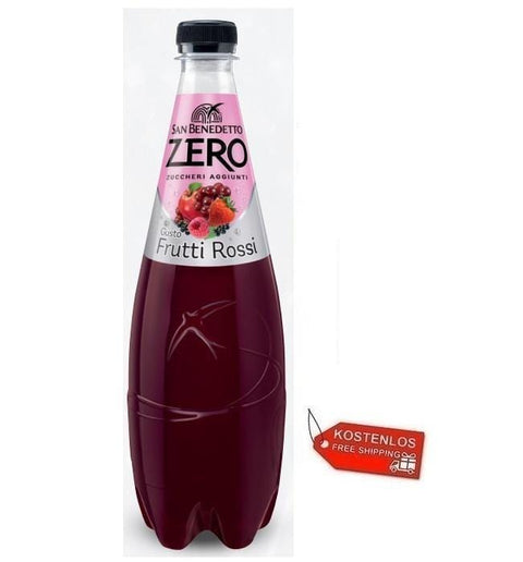 24x San Benedetto Frutti Rossi Zero Italian soft drink sugar-free 75cl - Italian Gourmet UK