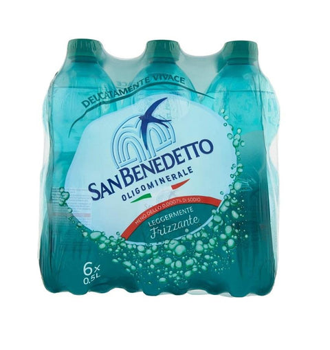 San Benedetto Acqua Slightly Sparkling Mineral Water 6x500ml - Italian Gourmet UK