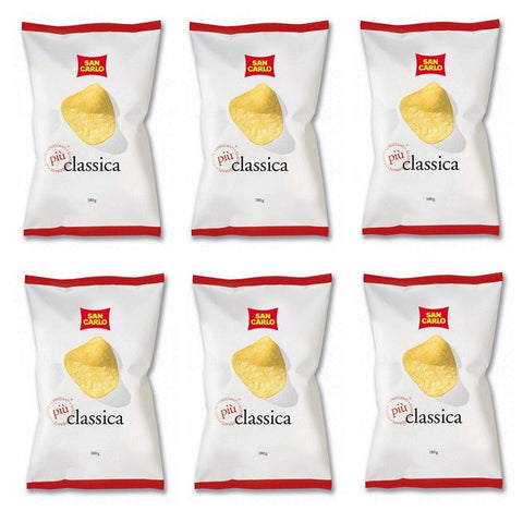San Carlo Classica Patatine Chips Potato Chips Salted Snack 180g - Italian Gourmet UK
