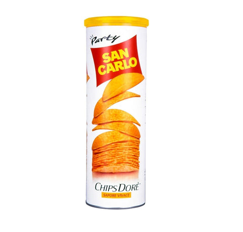 San Carlo Chips Dorè Sapore Vivace paprika potato chips tube 3x100g - Italian Gourmet UK