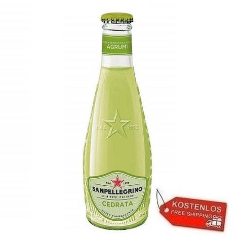 24x San Pellegrino Cedrata Italian citrus soft drink glass bottle 20cl - Italian Gourmet UK