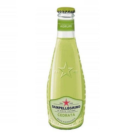 4x San Pellegrino Cedrata Italian citrus soft drink glass bottle 20cl - Italian Gourmet UK