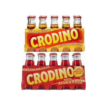 San Pellegrino Aperitivo Pack Original Crodino + Blood orange Crodino  (20x100ml) Italian soft drink - Italian Gourmet UK