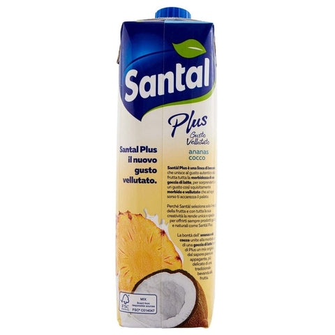 Santal Fruit juice 12x Parmalat Santal Plus Pineapple e Cocco Pineapple and coconut fruit juice with a drop of milk 8002580040171