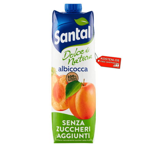 Santal Fruit juice 12x Parmalat Santal Succo di Frutta Albicocca Dolce di Natura Zero Apricot Fruit Juice Zero Added Sugar 1Lt 8002580004883