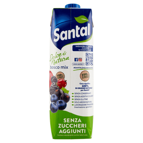 Santal Fruit juice 12x Parmalat Santal Succo di Frutta Bosco Mix Dolce di Natura Zero Berries Fruit Juice Zero Added Sugar 1Lt 8002580003244