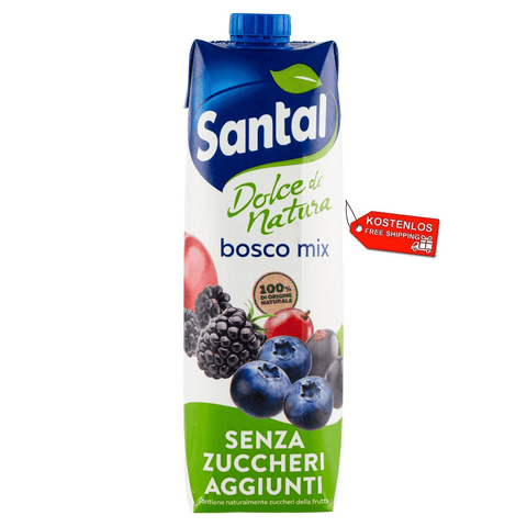 Santal Fruit juice 12x Parmalat Santal Succo di Frutta Bosco Mix Dolce di Natura Zero Berries Fruit Juice Zero Added Sugar 1Lt 8002580003244