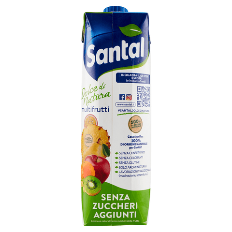 Santal Fruit juice 12x Parmalat Santal Succo di Frutta Multifrutti Dolce di Natura Zero Multifruit Fruit Juice Zero added sugar 8002580004876