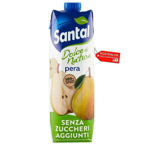 Santal Fruit juice 12x Parmalat Santal Succo di Frutta Pera Dolce di Natura Zero Pear Fruit Juice Zero Added Sugar 1Lt 800258004869