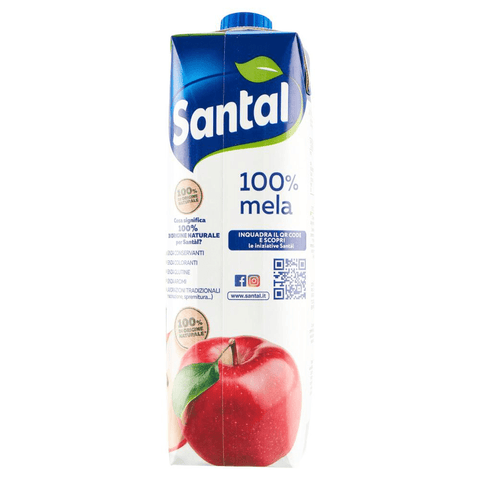 Santal Fruit juice Parmalat Santal I Classici Succo di Frutta Mela Apple Fruit Juice 100% Natural 1000ml 8002580026908