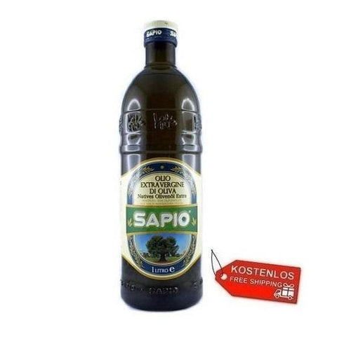 6x Sapio Olio Extra Virgin Olive Oil 1Lt - Italian Gourmet UK