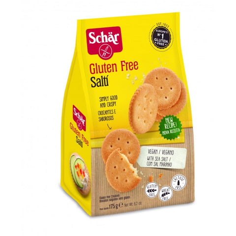 Schar Crackers Saltì gluten free snack 175g - Italian Gourmet UK