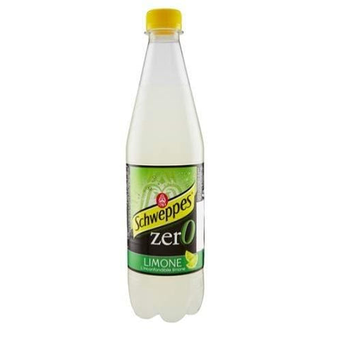 Schweppes Limone Zero Lemon Soft Drink PET 600ml sugar-free - Italian Gourmet UK
