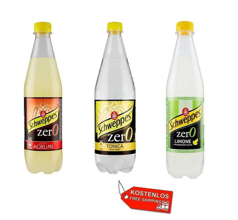 Test package Schweppes Zero without sugar. Refreshing non-alcoholic drink 36x600ml - Italian Gourmet UK
