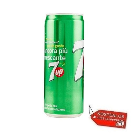 72x Seven Up 7UP drink with lemon and lime flavor 33cl disposable cans - Italian Gourmet UK