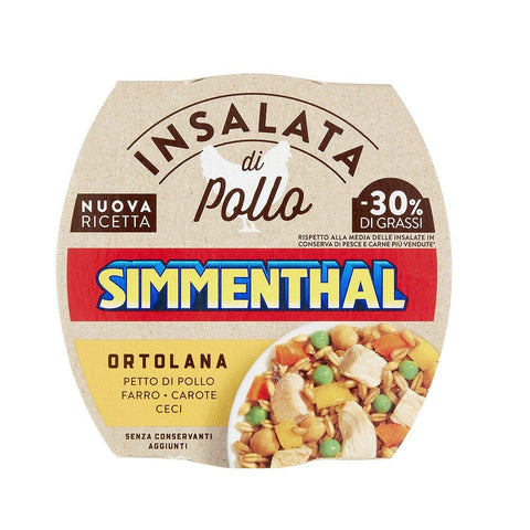 Simmenthal Ortolana, Insalata di Petto di Pollo con Farro, Ceci, Carote e Piselli 160 gr