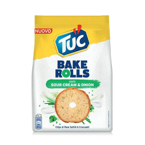 Saiwa TUC snack Bake rolls Sour cream e Onion 100g