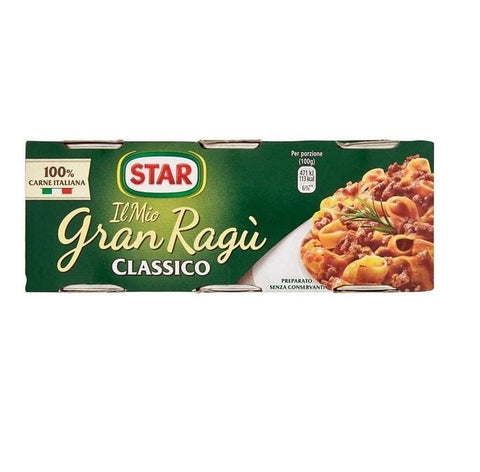 Il mio gran Ragù Star Classico Tomato sauce ready to eat (3x100g) - Italian Gourmet UK