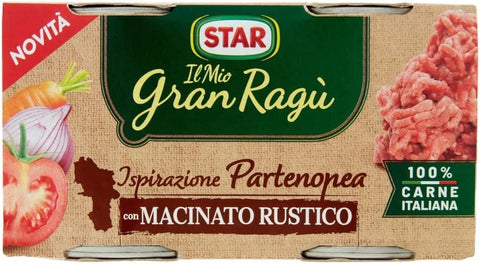 Star Ready-to-eat sauce Il Mio Gran Ragù Star Ispirazione Partenopea con Macinato Rustico Neapolitan inspiration with Rustic Minced (2x100g) Read to eat 80024897
