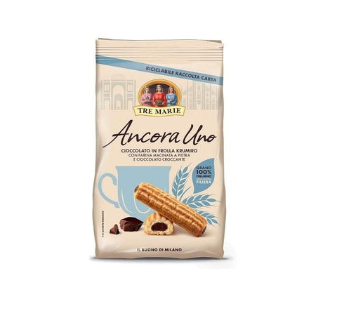 Tre Marie Ancora Uno Cioccolato in frolla Krumiro Filled Biscuits with Ground Flour and Crunchy Chocolate 300g - Italian Gourmet UK