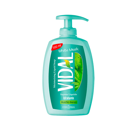 Vidal Liquid soap Vidal Sapone Liquido Idratante Muschio Bianco Moisturizing Liquid Soap White Musk 500ml
