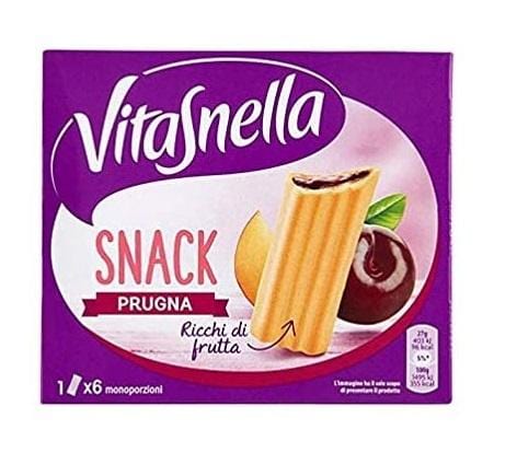 Vitasnella Cereal Snack Prugna Plum Biscuits 162g - Italian Gourmet UK