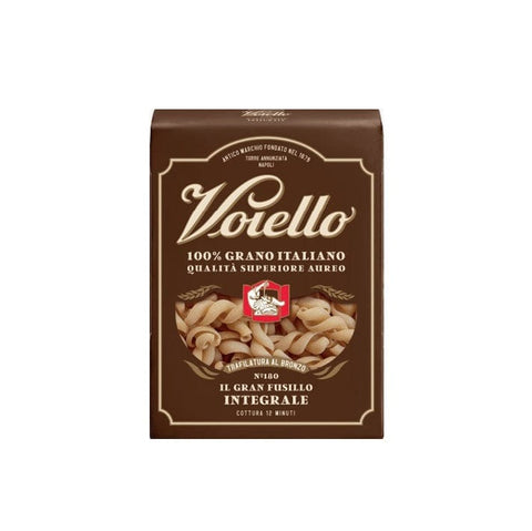 Voiello Pasta Voiello Il Gran Fusillo Integrale n°180 Wholemeal Durum Wheat Semolina Pasta 100% Italian Wheat 500g Bronze Drawing