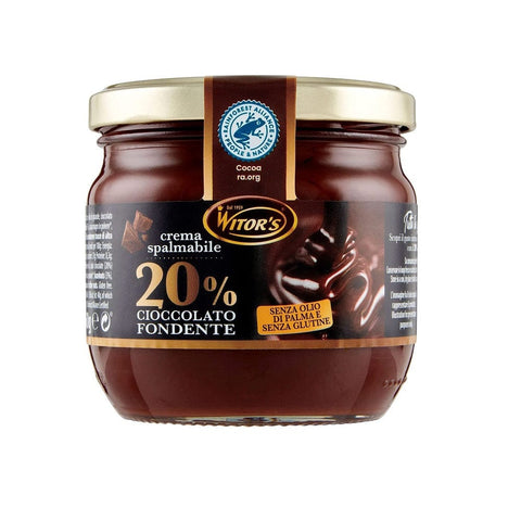 Witor's crema La Fondente dark chocolate spread cream 360g - Italian Gourmet UK