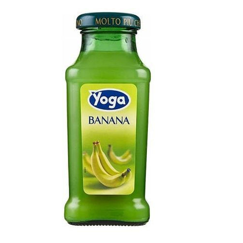 Yoga Bar Banana Bananas Fruit Juice Glass Bottle 200ml - Italian Gourmet UK