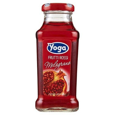 Yoga Bar Frutti Rossi Melograno Red Fruits Pomegranate Fruit Juice Glass Bottle 200ml - Italian Gourmet UK