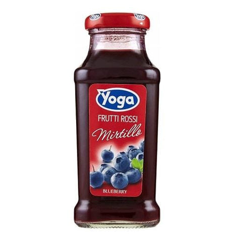 Yoga Bar Frutti Rossi Mirtillo Red Fruits Blueberry Fruit Juice Glass Bottle 200ml - Italian Gourmet UK
