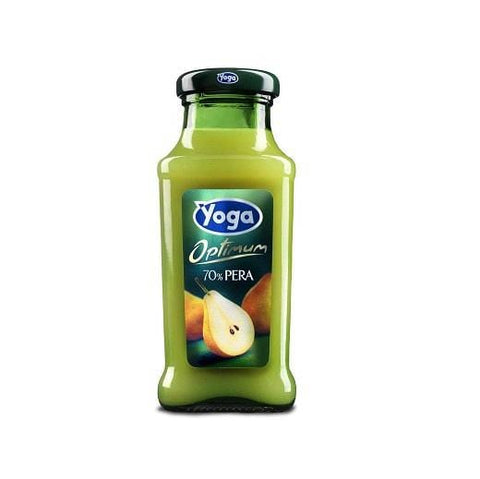 Yoga Bar Pera pear fruit juice glass bottle 200ml - Italian Gourmet UK