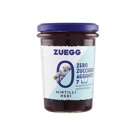 Zuegg Zero Zuccheri Aggiunti Mirtilli neri 220gr - Zuegg Zero Added Sugar Blueberries